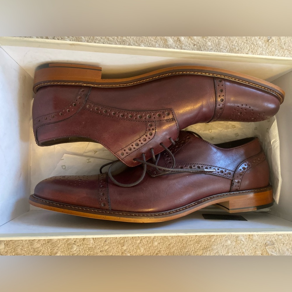 Joseph Abboud Cherry Lace Cap Toe Oxfords